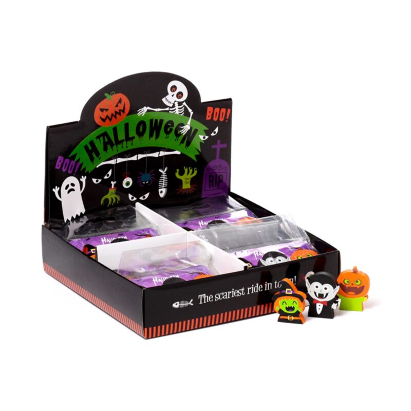 Ensemble de 3 gommes sorcière, citrouille vampire