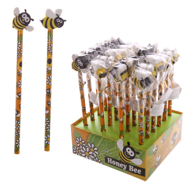 Abeille à miel - crayon gomme