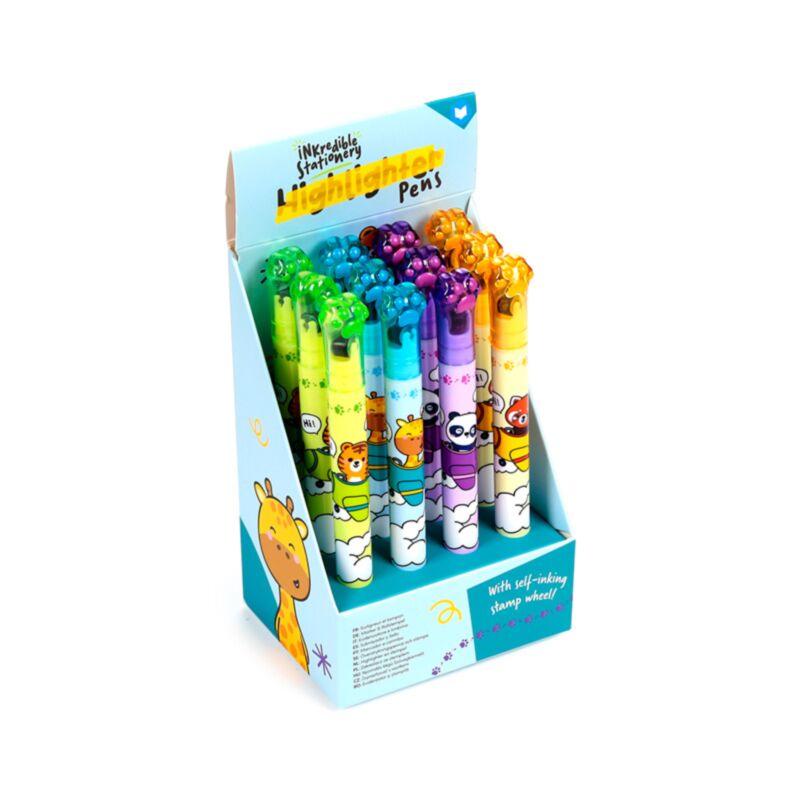 Stylo à roue surligneur 2 en 1 Wild Adoramals