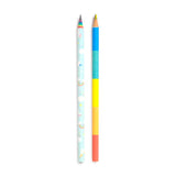 Ensemble magique licorne de 2 crayons arc-en-ciel