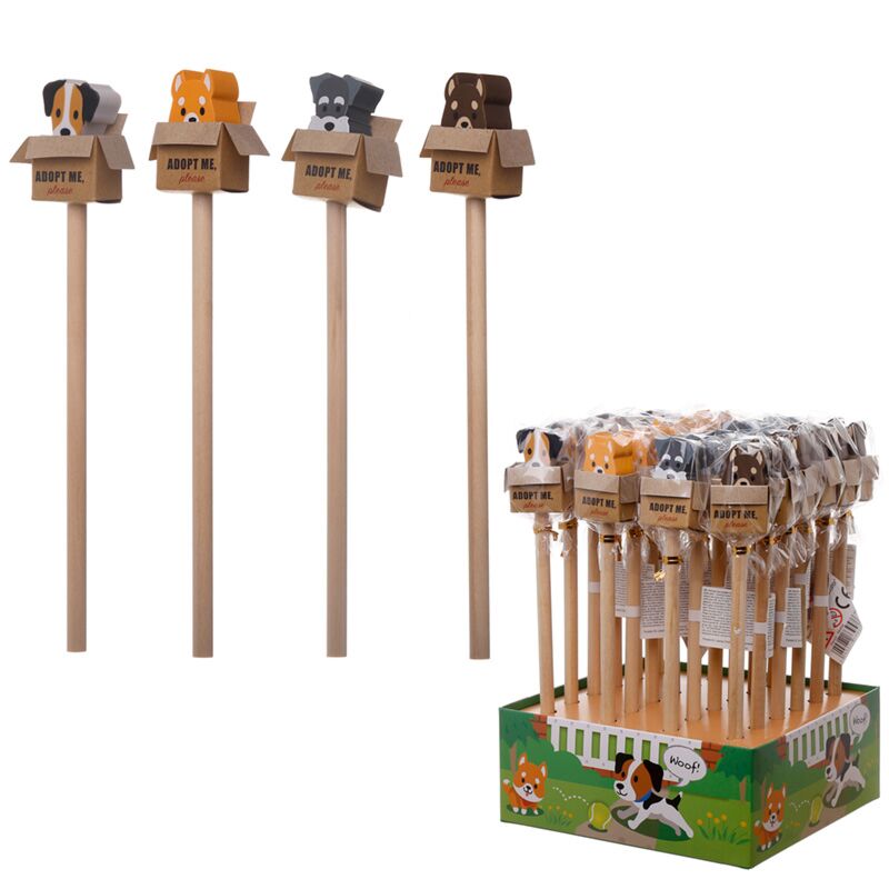 Chiot chien - crayon gomme