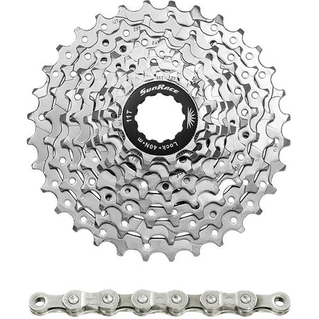 Spanninga sunrace combipack csm96 9v 11-32t met ketting cnm94