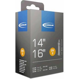 Tube intérieur de Schwalbe 14 16 pouces (37-288 40-305) DV 32 mm