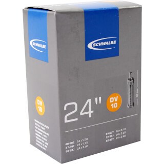 Tube intérieur de Schwalbe 24 x 1,50 2,40 pouces (40 62-507) DV 40 mm