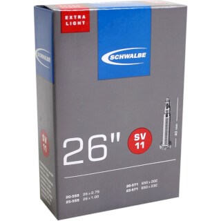 Tube intérieur de Schwalbe SV11 Extra Light 26 20 25-559 571 mm 40 mm Ventiel