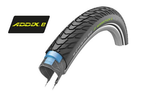 Schwalbe Dæk maraton E-plus Performance Line 28 x 2,00 50-622 mm sort med refleksion