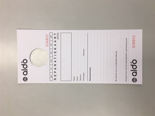 Cartes de réparation Avada aldo pack de 250