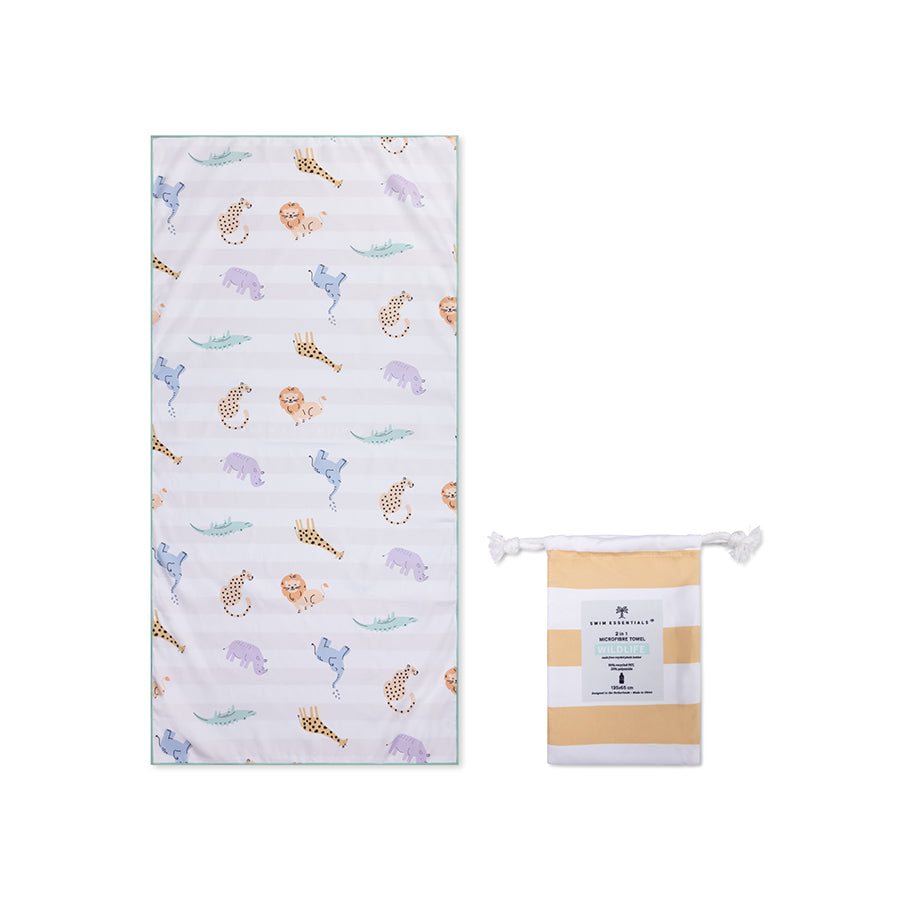 Safaris | serviette microfibre multicolore 135 x 65 cm