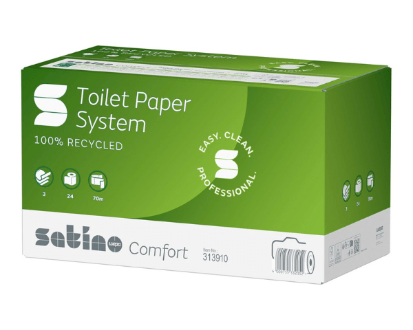 Rouleau de papier toilette Satino jt3 système 3 couches (24x70m)