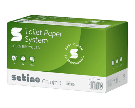 Rouleau de papier toilette Satino jt3 système 3 couches (24x70m)
