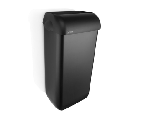 Poubelle en plastique noir Satino (23 litres)
