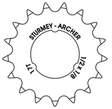 Sturmey-archer europe n.v. pignon sturmey archer 17 dents - modèle plat 1 8 - chromé