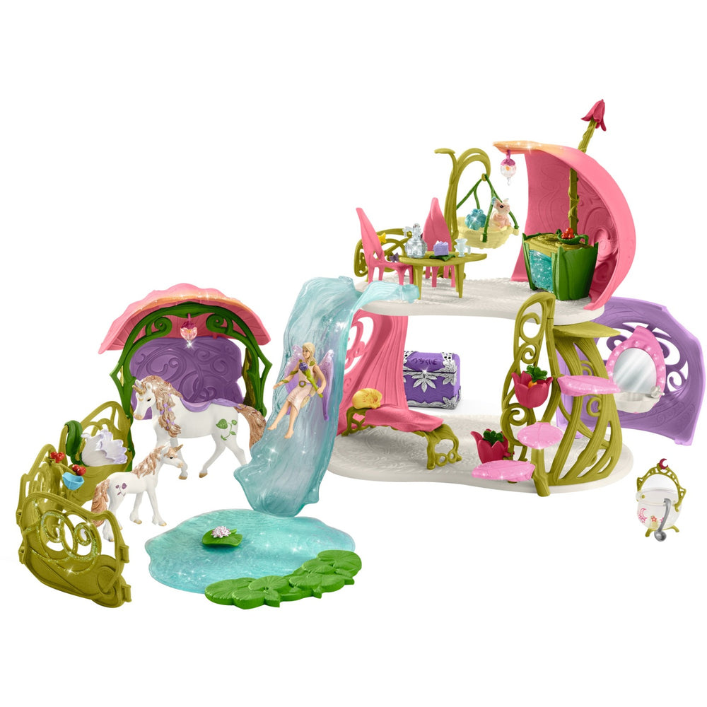 Schleich bayala brillante maison de fleurs avec licornes, moi