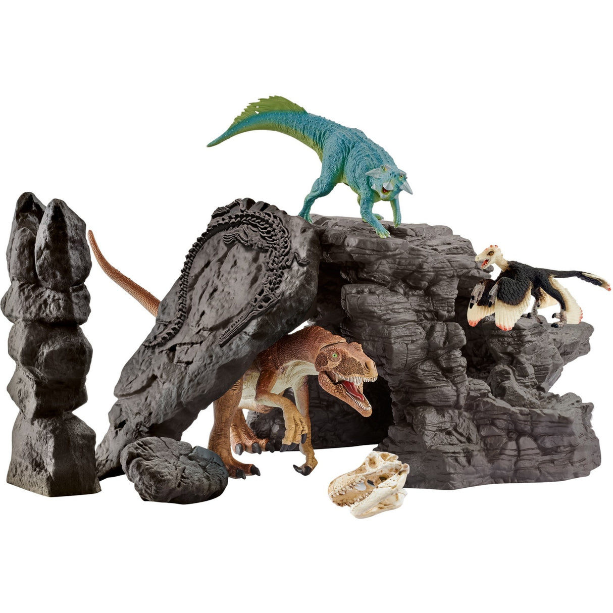 SCHLEICH DINOSAURS SET avec la grotte 41461