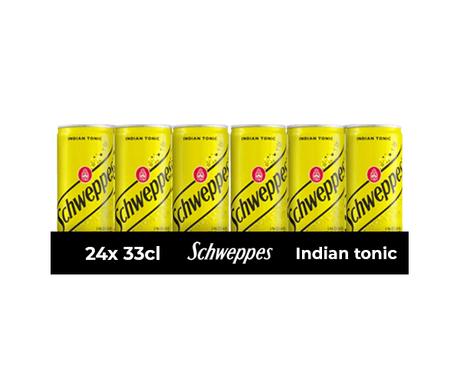 Canette de tonique indien Schweppes (24x33cl)