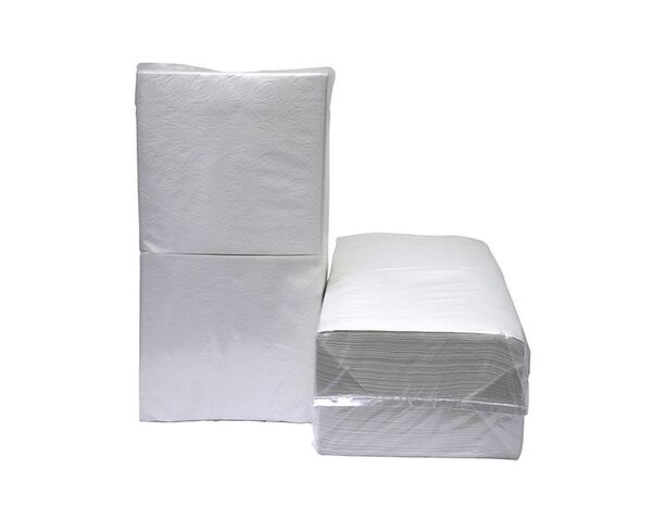Serviettes 1 4 plis hautes blanches 32x31,5cm 1 pli (9x 500 pièces)