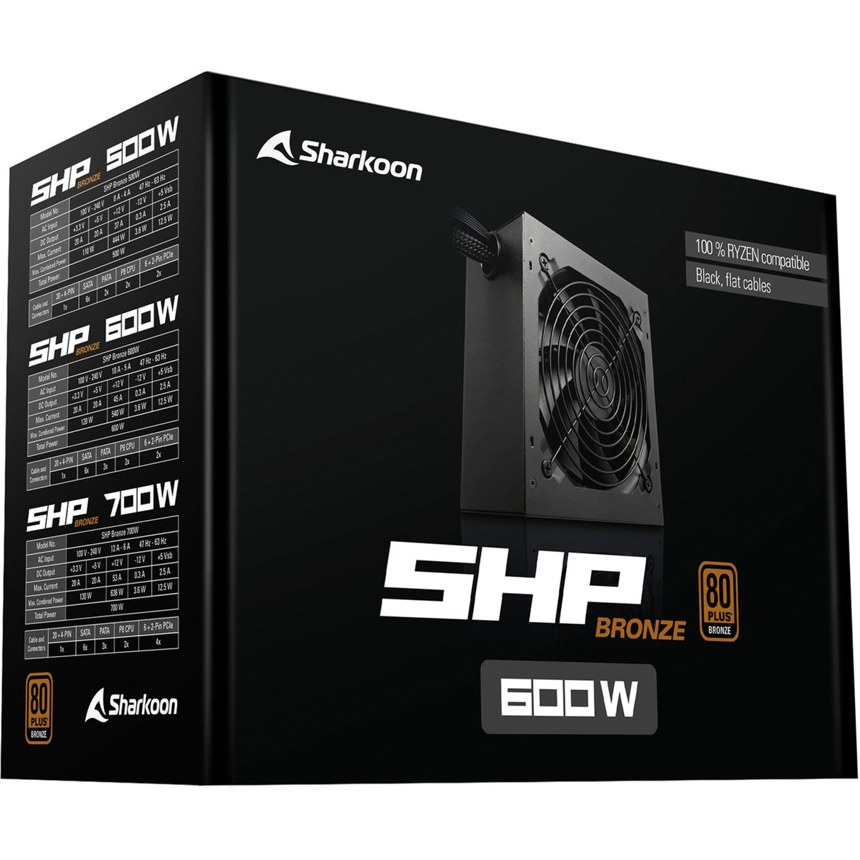 Sharkoon Shp Bronze 600 W
