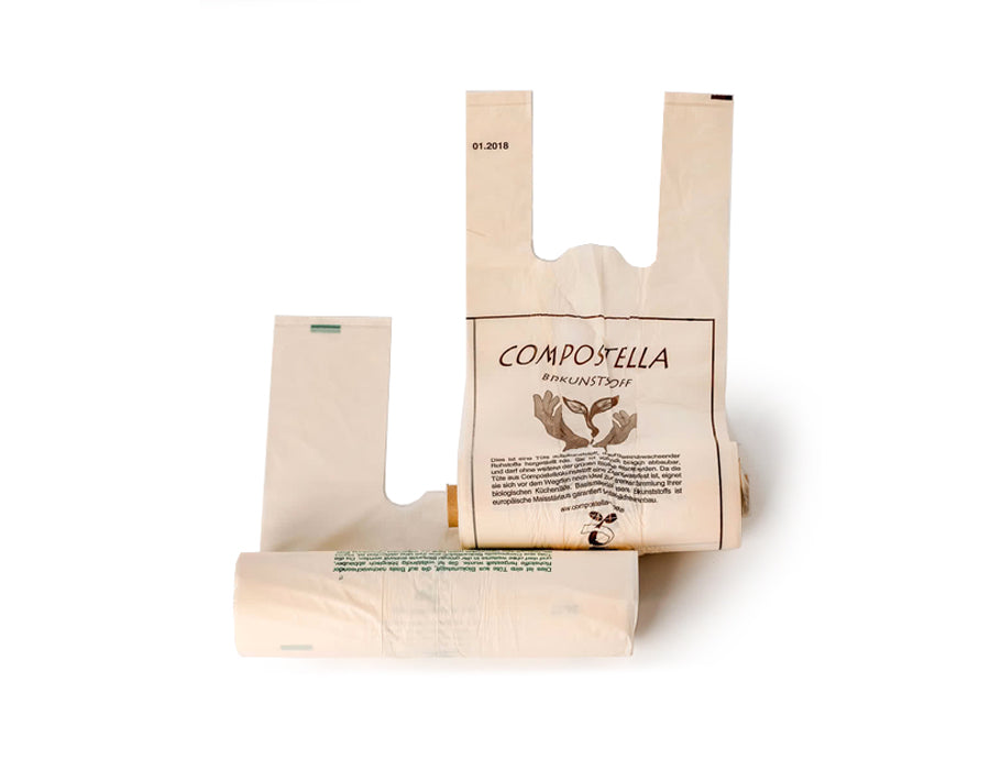 Sac à provisions Compostela Bioplastic 24L - 100 pièces sur rouleau