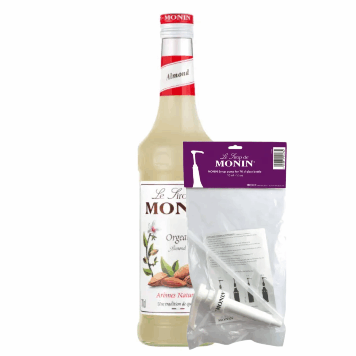 Sirop d'amande Monin (70 cl) + pompe à sirop (10ml)
