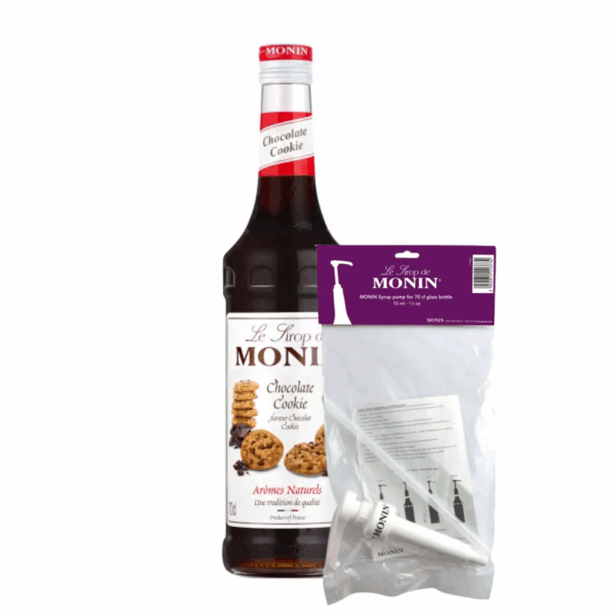 Biscuit chocolat sirop Monin (70 cl) + pompe à sirop (10ml)