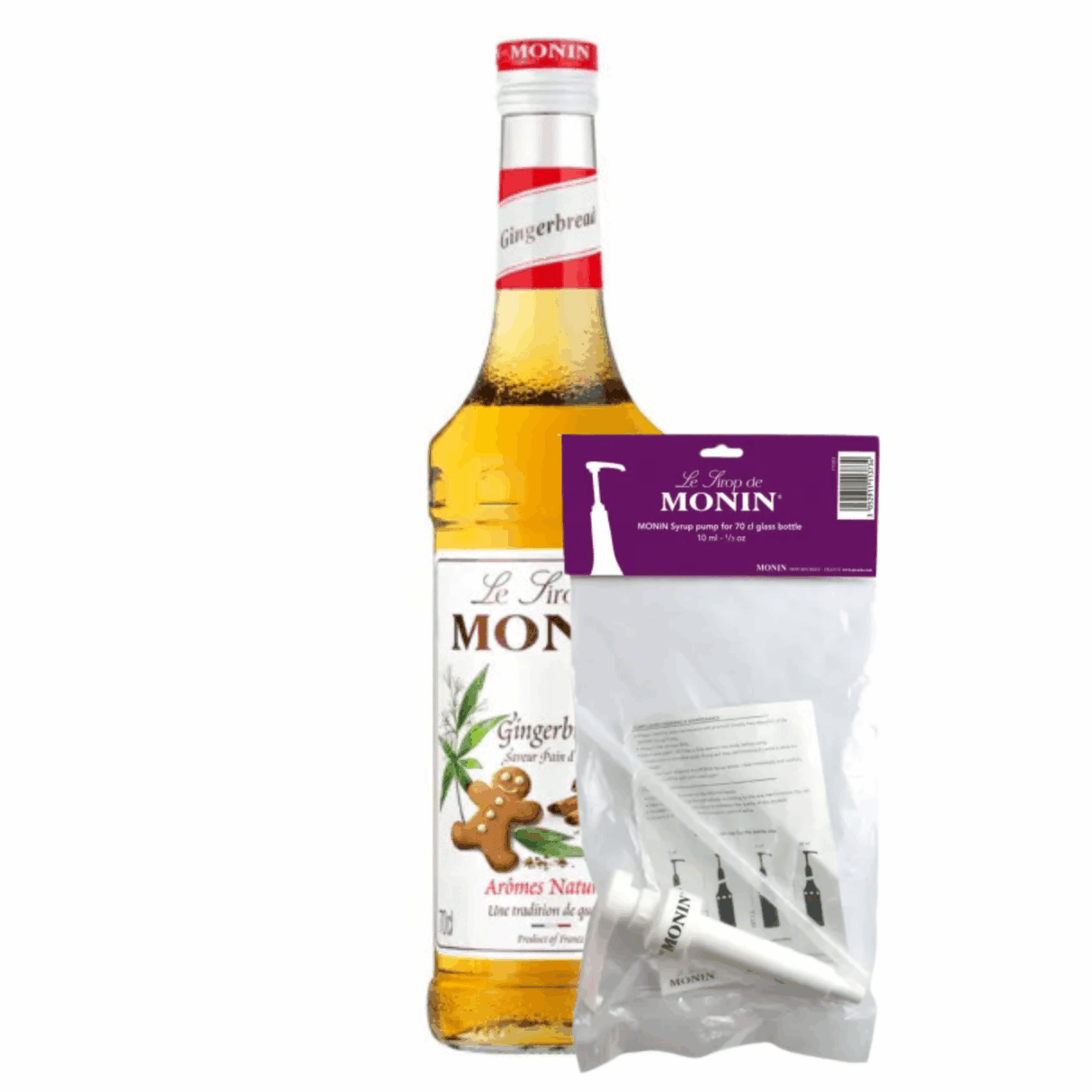 Pain d'épices au sirop Monin (70 cl) + pompe à sirop (10ml)