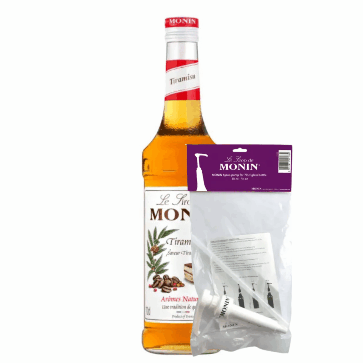 Tiramisu au sirop Monin (70 cl) + pompe à sirop (10ml)