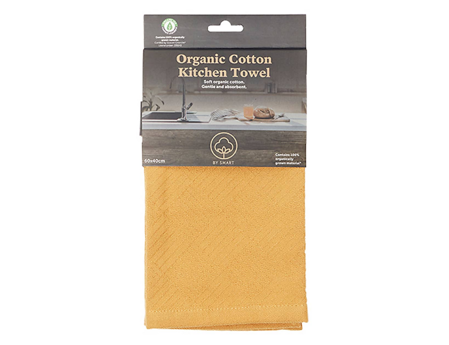 Torchon Smart - 60x40 - moutarde - coton bio