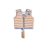 Lignes souples | gilet de sauvetage rayé marron blanc 2-3 ans