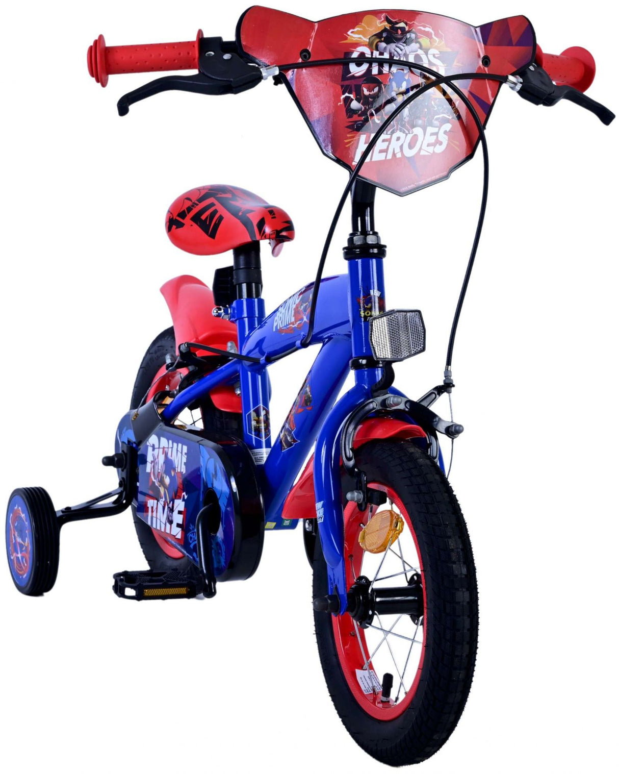 Sonic Prime Prime Children's Bike Boys de 12 pulgadas rojo de dos frenos de manos