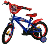 Sonic Prime Prime Children's Bike Boys 14 -palčni modri rdeči dve ročni zavora