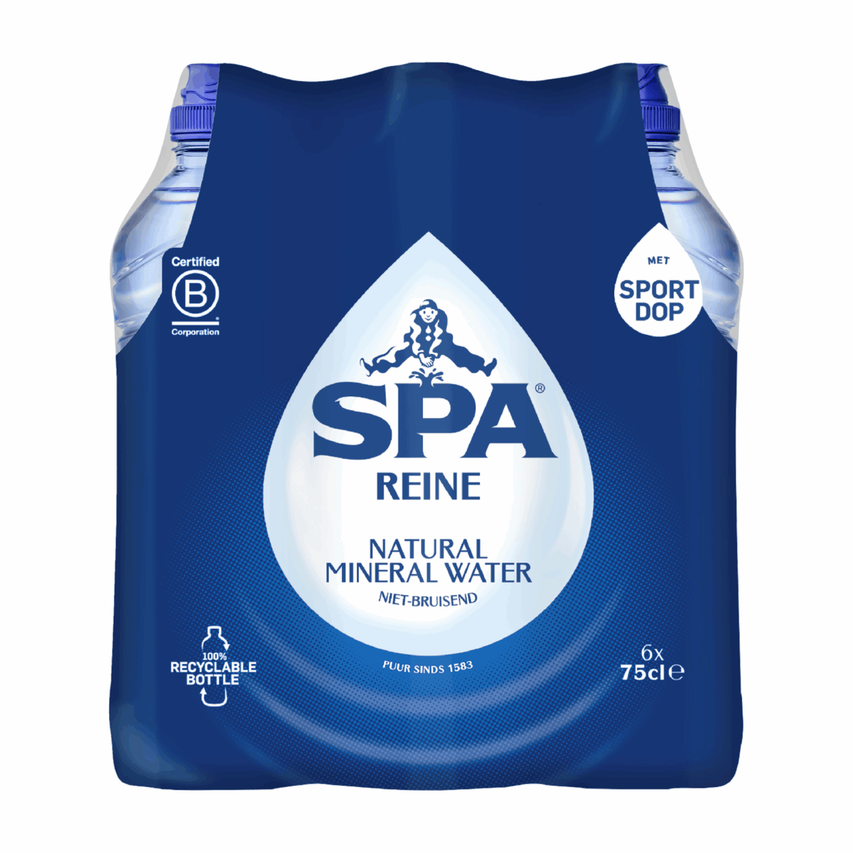 Casquette de sport Spa reine bleue (6x 0,75 litres)