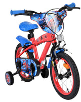 Vélo pour enfants Spiderman Spider-Man - garçons - 14 pouces - bleu rouge - deux freins à main