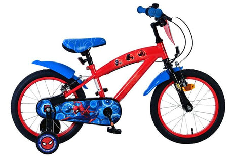 Vélo pour enfants Spiderman Spider-Man - garçons - 16 pouces - bleu rouge - deux freins à main