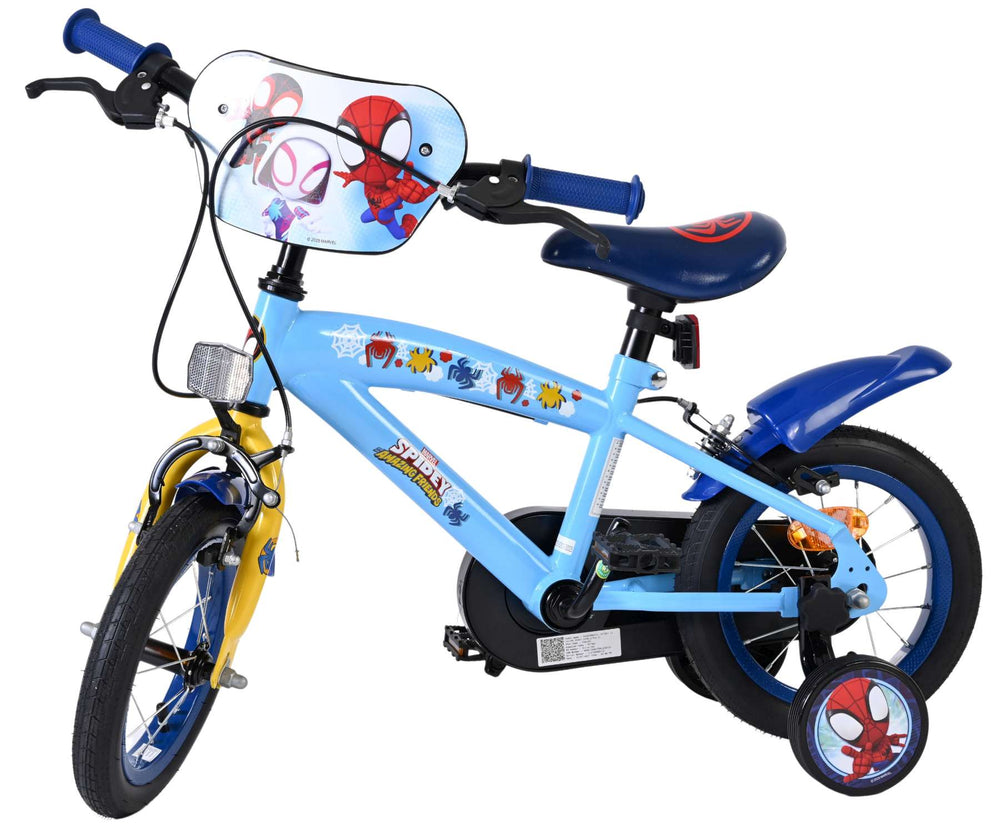 Vélo pour enfants Spidey et seine tollen freunde spidey - garçons - 12 pouces - bleu - deux freins à main