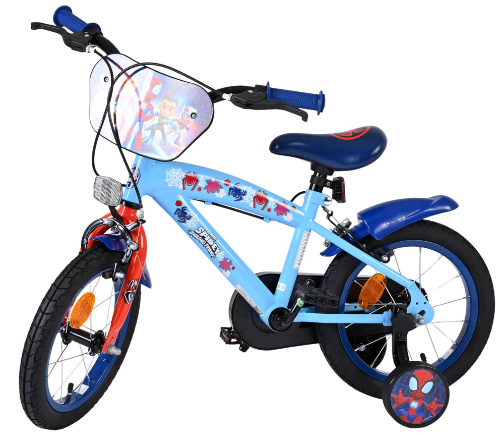 Vélo pour enfants Spidey et seine tollen freunde spidey - garçons - 14 pouces - bleu rouge - deux freins à main