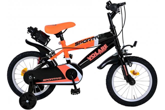 Volare Sportivo Children's Bike Boys 14 pouces néon oranje Black Two Hand freins