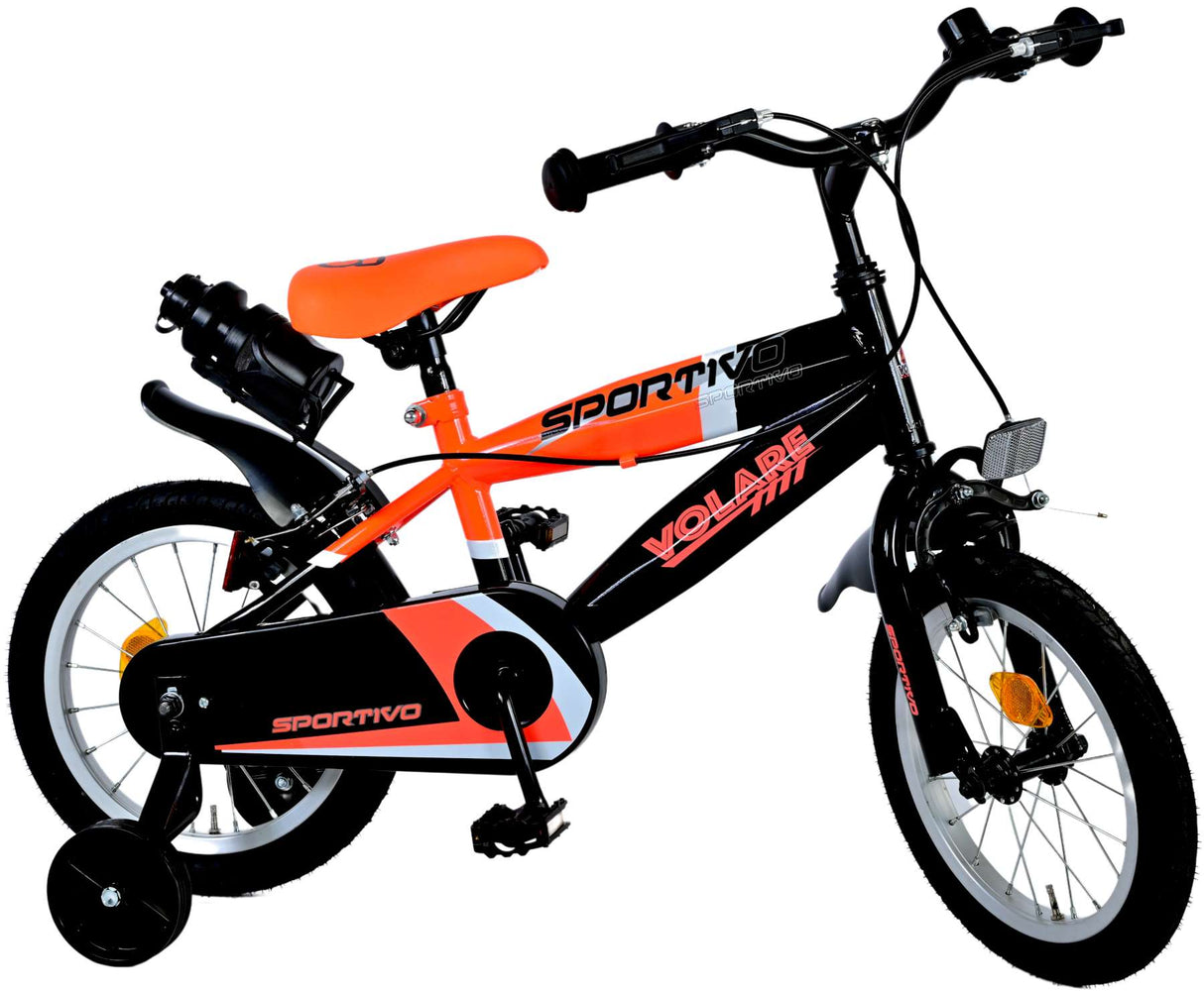 Volare Sportivo Children's Bike Boys 14 pouces néon oranje Black Two Hand freins