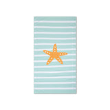 Étoiles | Serviette de plage microfibre vert blanc 170 x 90 cm