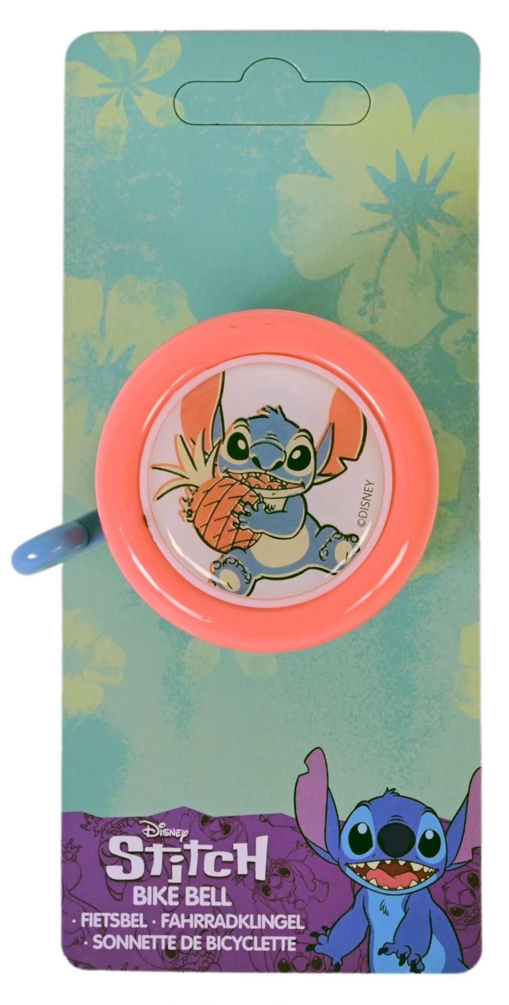 Stitch Disney Bicycle Bell - růžová korálová modrá