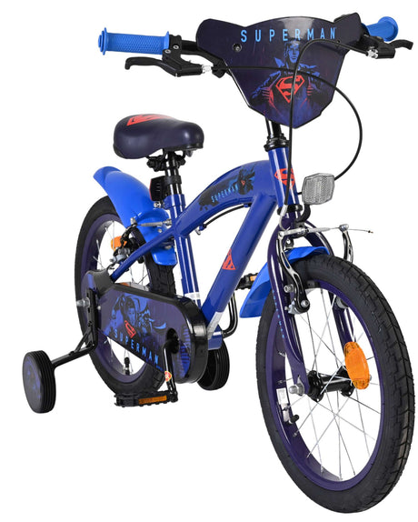 Vélo pour enfants Superman - garçons - 16 pouces - bleu - deux freins à main