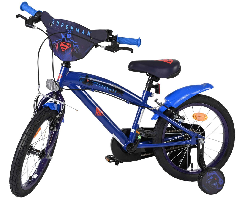 Vélo pour enfants Superman - garçons - 16 pouces - bleu - deux freins à main