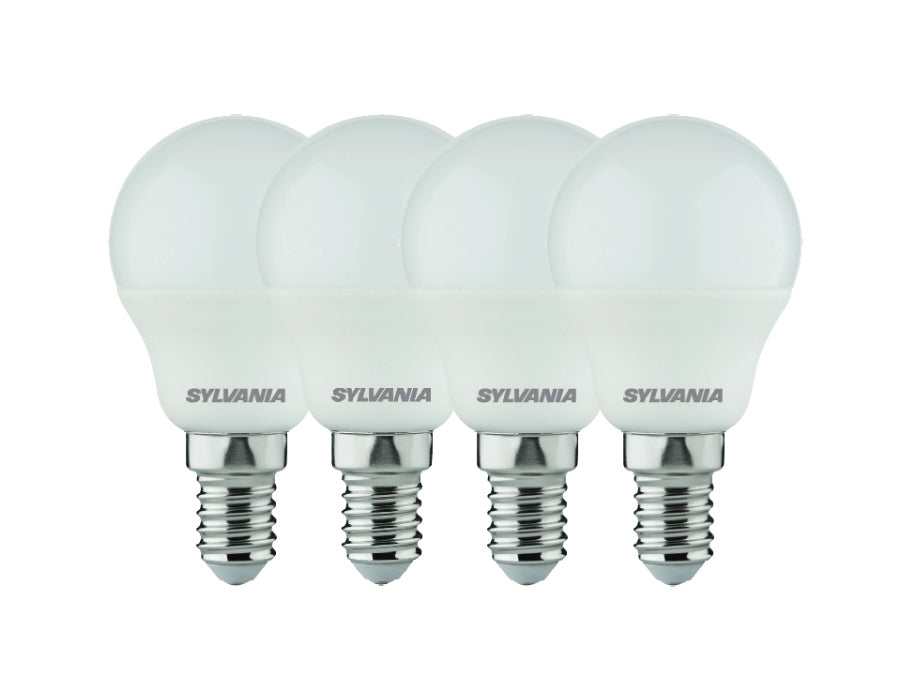Lampe LED Sylvania - e14 - 470 lm - boule - mat - 4 pièces