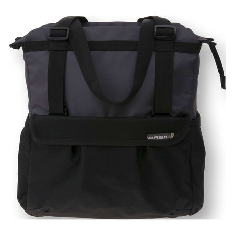 Basil Shopper XL - Sac à vélo sportif et à la mode pour épicerie et plage, anthracite noire, 20L