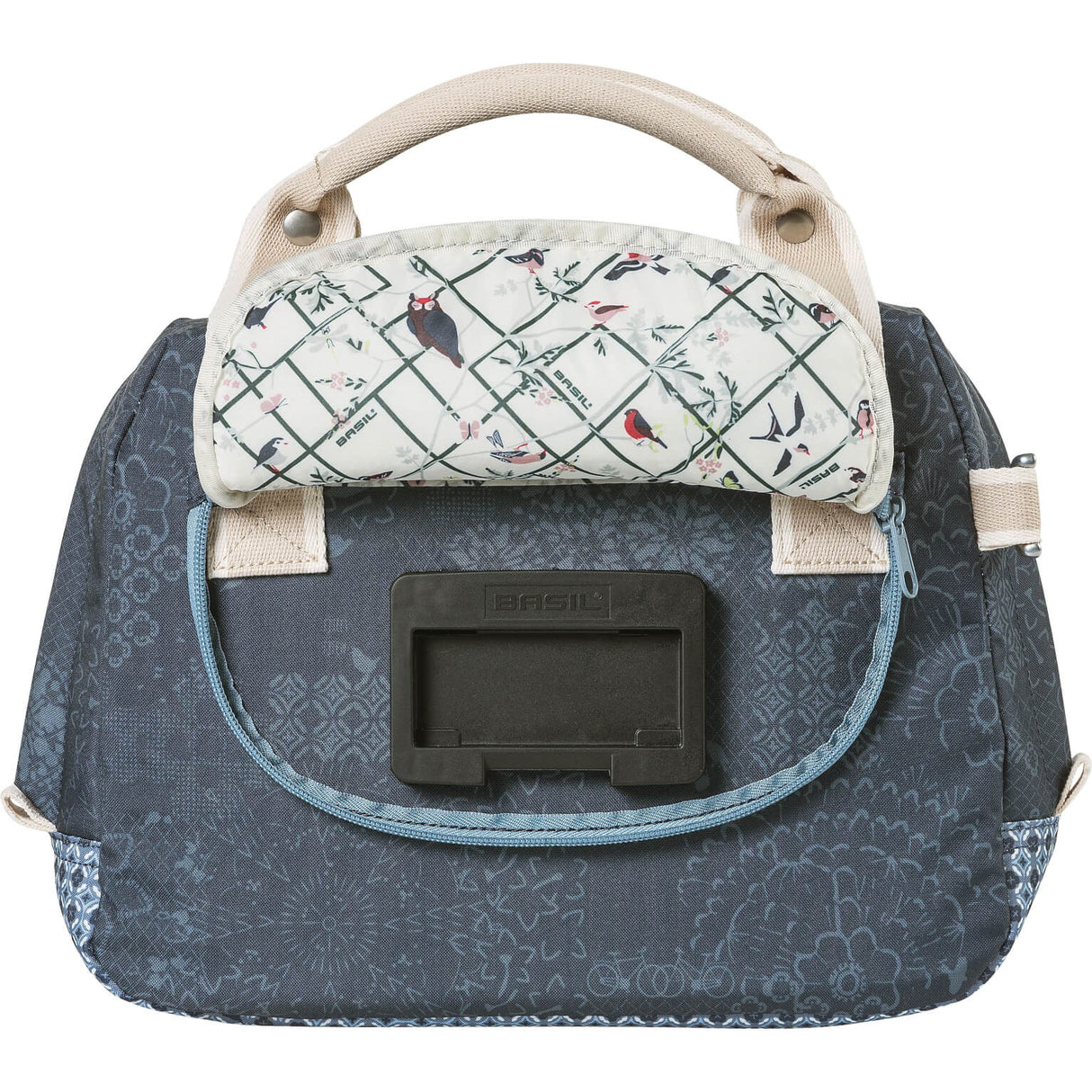 Basil Bohème Bag City Blue, elegante mano, Bolsa de manillar de hombros, repelente al agua, contenido de 8 litros