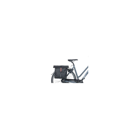 Basil City Double Bicycle Sac - Eau - Polyester-Répellant - Black - Universal Bridge System - 28-32L