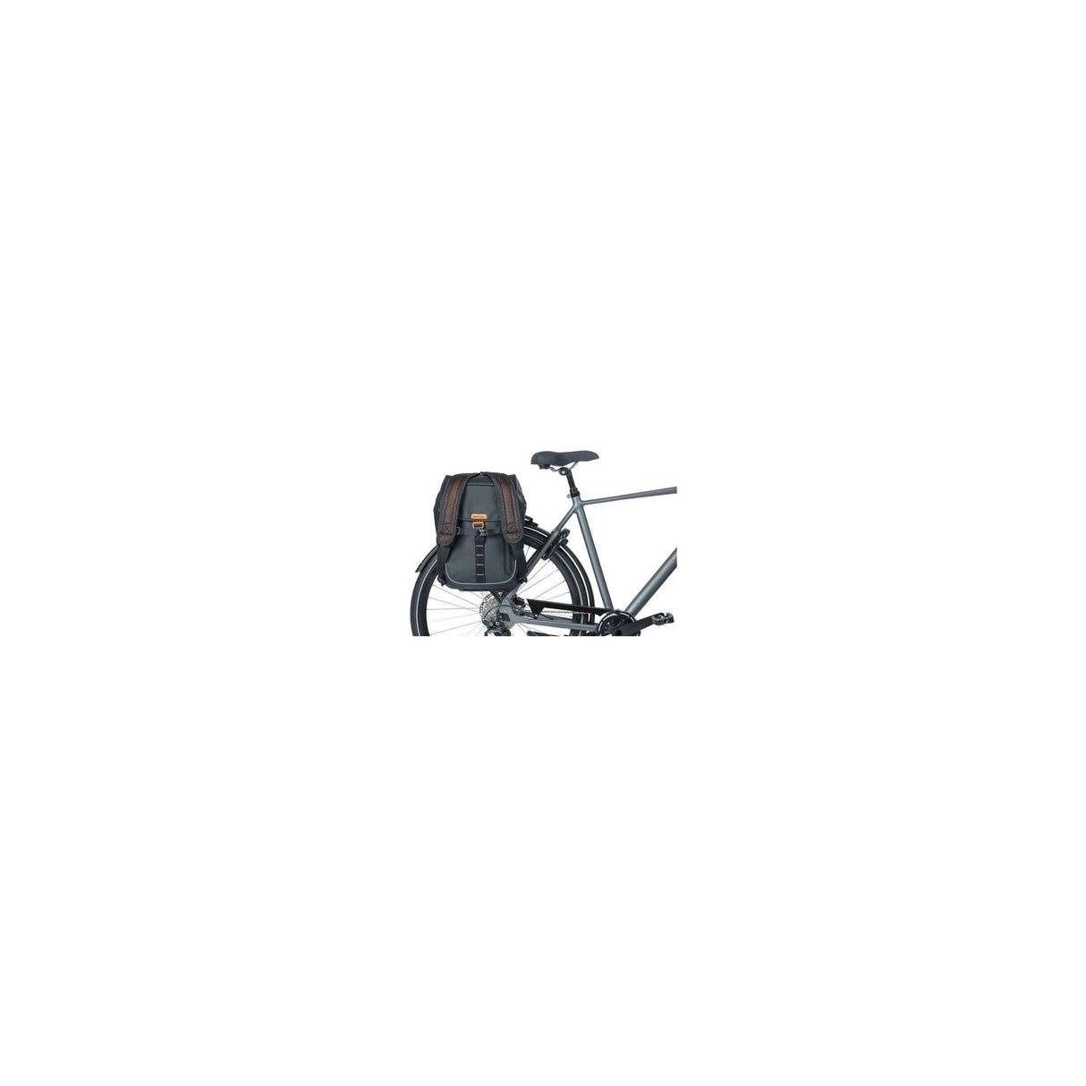 Basil Miles Tarpaulin Bicycle Sac à dos - Sac à dos noir étanche pour hommes et femmes, 17 litres de contenu