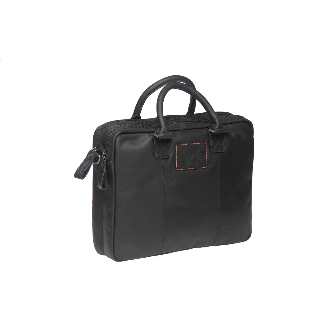 Sagno per laptop in pelle Santos - Luxuria, in pelle robusta - Adatto per pendolarismo - nero, cognac - r k variohaken - unisex