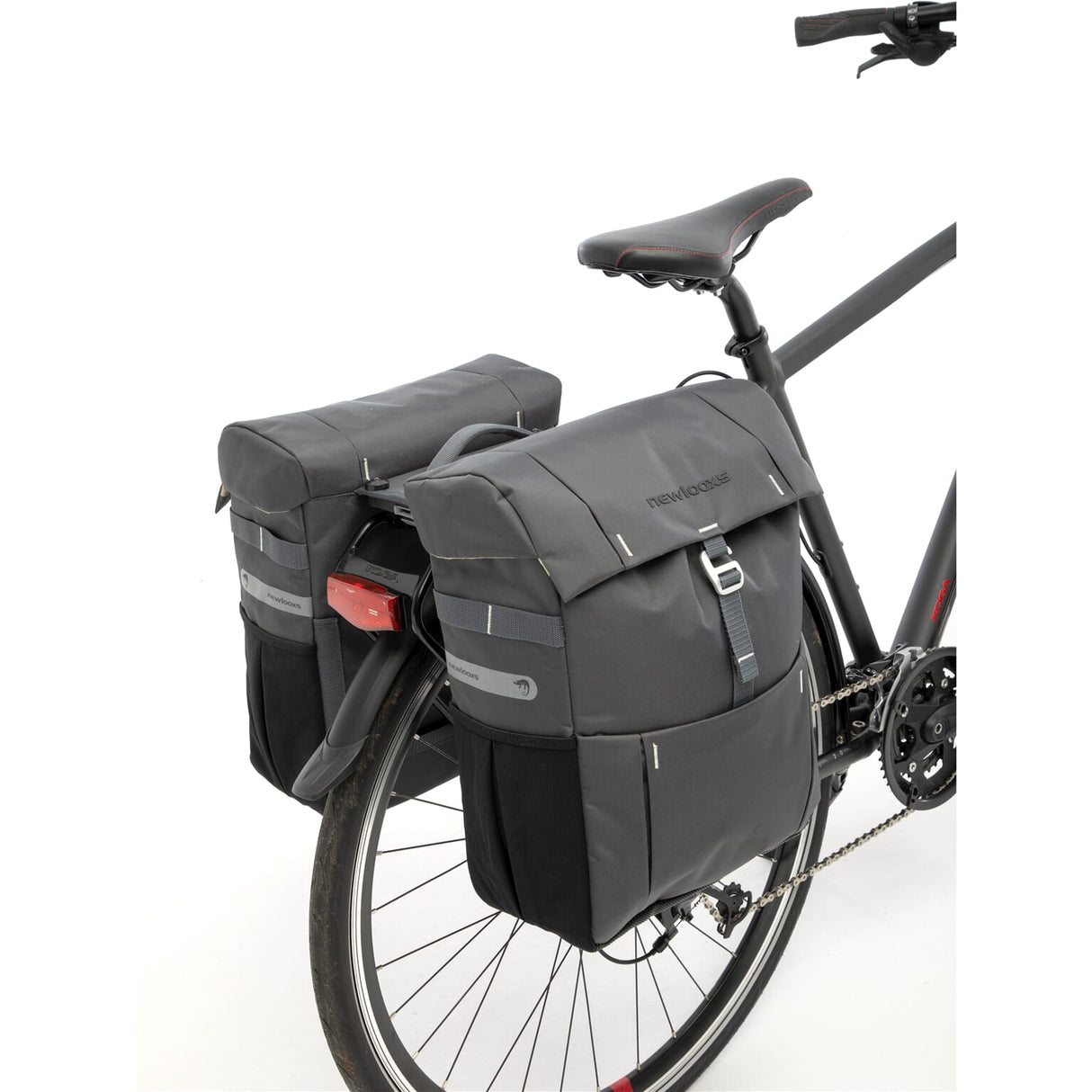 Nya Looxs Vigo Double - Double Bicycle Bag - Unisex - Sporty Design - Black Grey