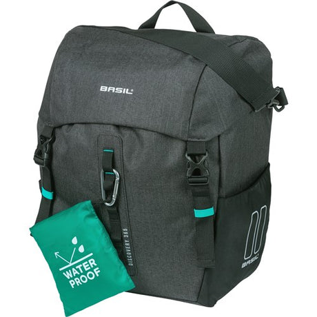 Basil Discovery 365D Sac à vélo unique L - Sac à vélo unique sportif et léger - 20L - mêlée noire