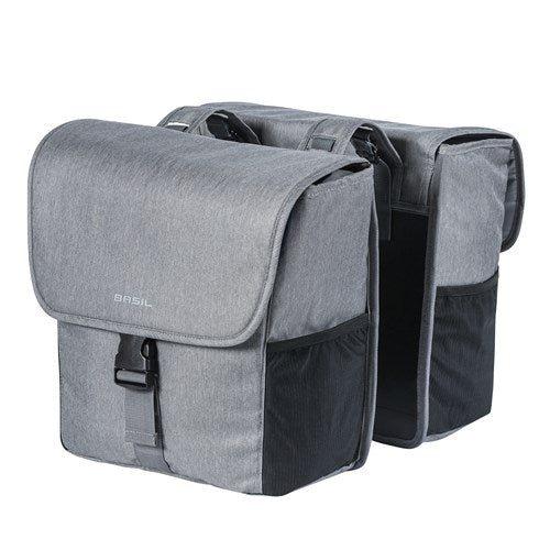 Basil Go Double Bicycle Sac Gray - 32L